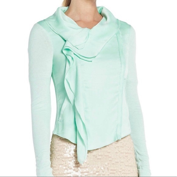 BCBG Maxazria ANA draped front asymmetrical jacket - Picture 2 of 6